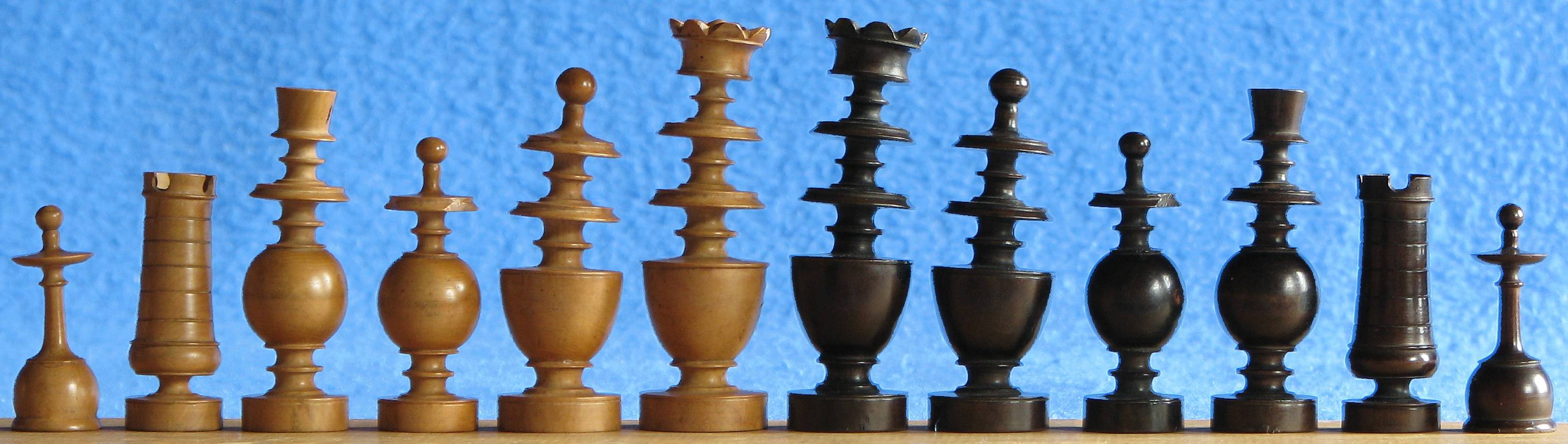 French Knight Black Mahogany Chess Set [RCPB101] - $240.00 - Regency Chess  - Finest Quality Chess Sets, Boards & Pieces